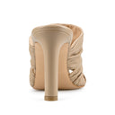 Mégara sandalia mule de piel beige - vista 3
