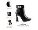 Mila - Botines de Piel Negros, infografía