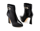 Mila - Botines de Piel Negros, vista 7