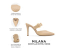 Milana - Zapatillas de Piel Beige, infografía