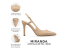 Miranda - Zapatillas de Piel Beige, infografía