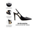 Miranda - Zapatillas de Piel Negras, infografía
