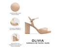 Olivia - Tacones de Piel Nude, infografía