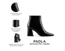 Paola - Botines de Piel Negros, infografía