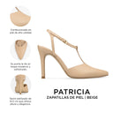 Infografía Patricia beige - detalles y medidas