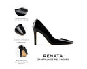 Renata - Zapatillas de Piel Negras, infografía