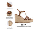 Rita - Alpargatas de Piel Cafés, infografía