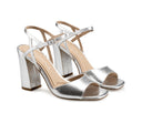 Roma - Tacones de Piel Plata, vista 7