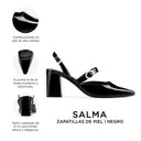 Infografía Salma negro - detalles y medidas