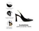 Sandra - Zapatillas de Piel Negras, infografía
