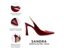 Sandra - Zapatillas de Piel Rojas, infografía