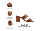 Saori - Tacones de Piel Cafés, infografía