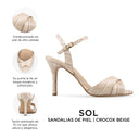 Infografía Sol crocox beige - detalles y medidas
