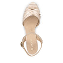 Sol sandalias de piel crocox beige - vista 5