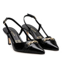 Tamara zapatilla de tacón negro - vista 7