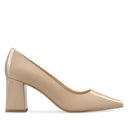 Tania zapatilla pump de piel charol beige - vista 1
