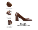 Tania - Zapatillas de Piel Cafés, infografía