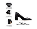 Tania - Zapatillas de Piel Negras, infografía