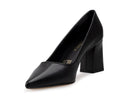 Tania - Zapatillas de Piel Negras, vista 3