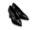 Tania - Zapatillas de Piel Negras, vista 6