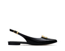 Tessa - Flats de Piel Negros, vista 1
