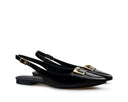 Tessa - Flats de Piel Negros, vista 5