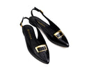 Tessa - Flats de Piel Negros, vista 6