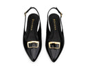 Tessa - Flats de Piel Negros, vista 7