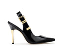 Thalia - Zapatillas de Piel Negras, vista 1