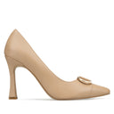 Ximena zapatilla de tacón beige - vista 1
