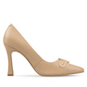 Ximena zapatilla de tacón beige - vista 4