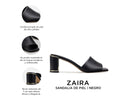 Zaira - Sandalias de Piel Negras, infografía