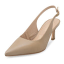 Zoe zapatillas de piel beige - vista 2
