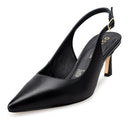 Zoe zapatillas de piel negras - vista 2