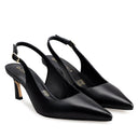 Zoe zapatillas de piel negras - vista 7